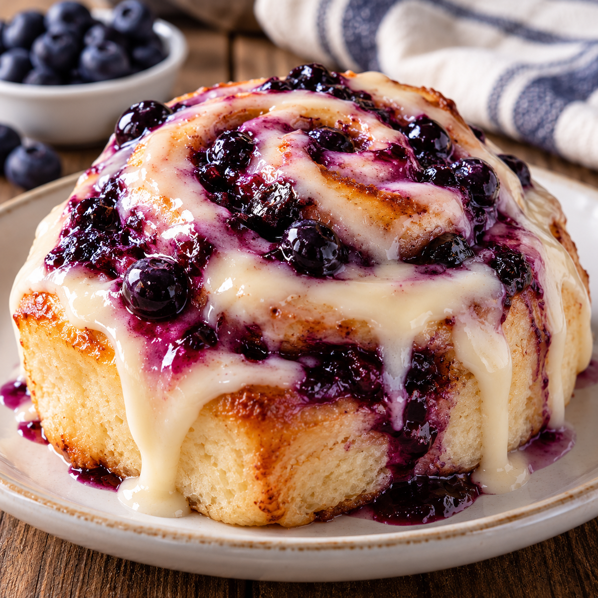 Blueberry Cinnamon Rolls - 4 Pack