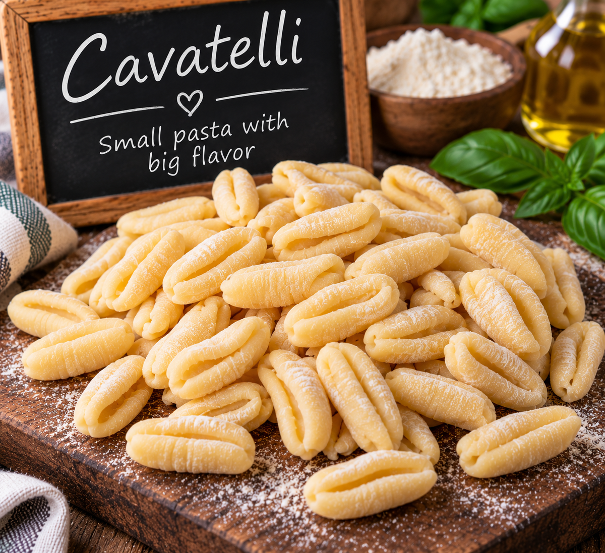 Cavatelli pasta - 8 ounces